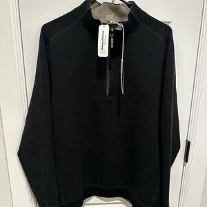 Tommy Bahama Black Zip-Up Sweater